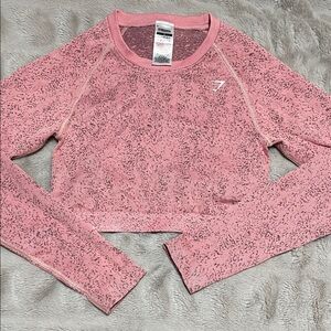 Gymshark Pink Speckled Cropped Top